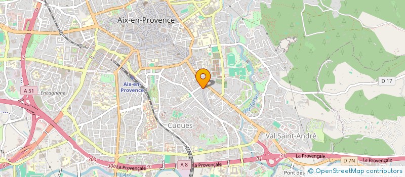 localisation de l'entreprise MARSEILLE-BAILLE  AIX EN PROVENCE