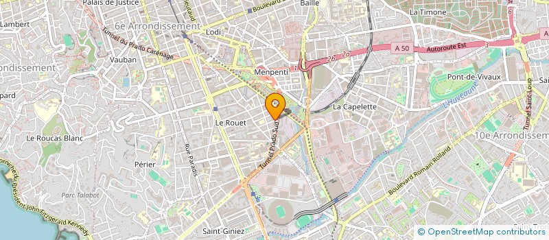 localisation de l'entreprise MARSEILLE KINE SPORT à MARSEILLE