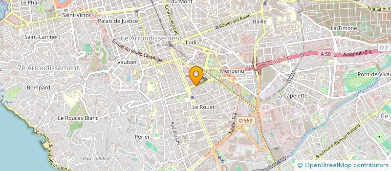 localisation de l'entreprise MARSEILLE PLAGE  AUBAGNE