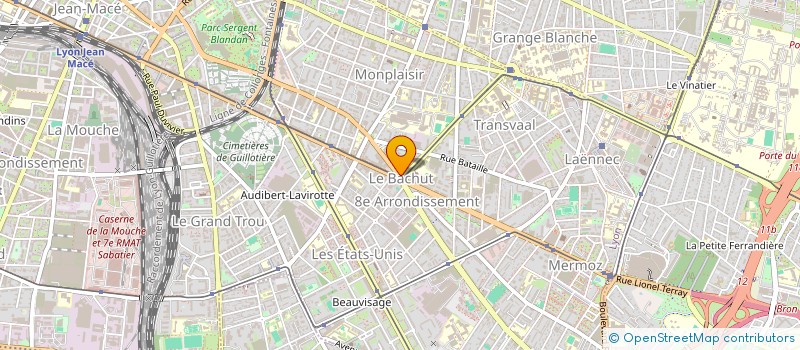localisation de l'entreprise MARSOT ET BERANGER à LYON 8EME