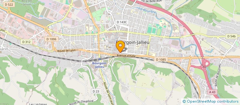 localisation de l'entreprise MARSOU COIFFURE à BOURGOIN-JALLIEU