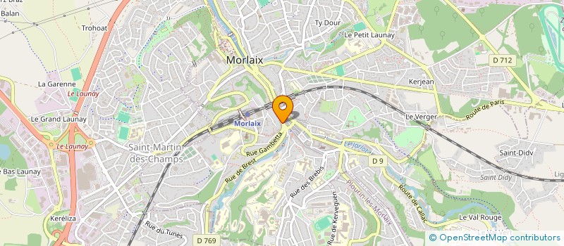 localisation de l'entreprise MARSY DANSE  MORLAIX