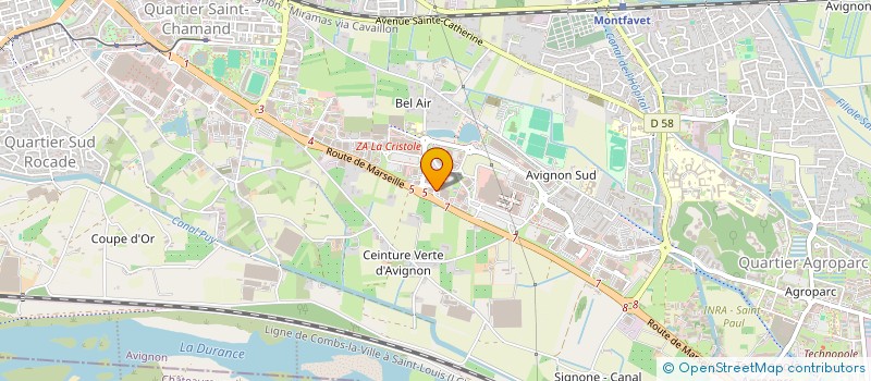 localisation de l'entreprise MARTEL ET SOLEIL ET CIE à AVIGNON