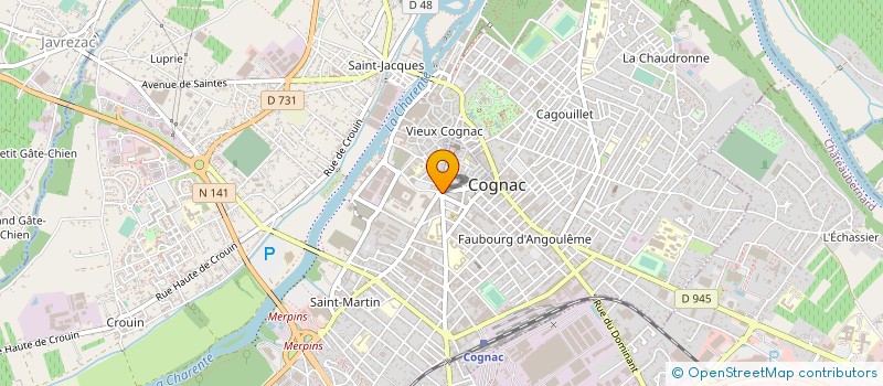 localisation de l'entreprise MARTELL & CO à COGNAC