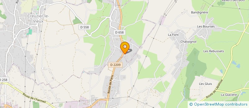 localisation de l'entreprise MARTENAT NORD AUVERGNE à CREUZIER-LE-VIEUX