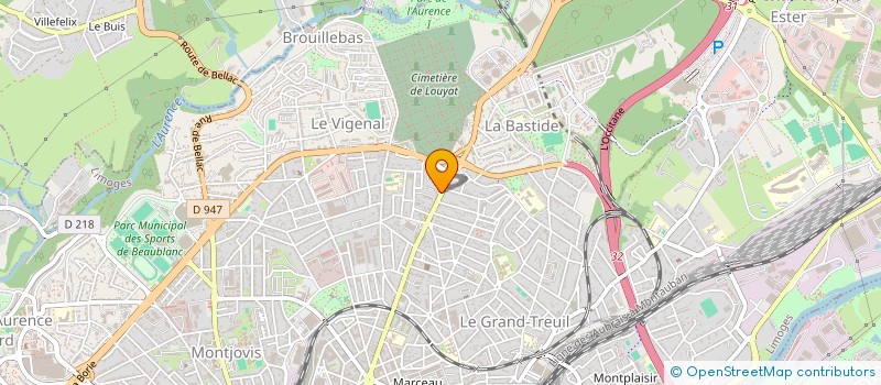 localisation de l'entreprise MARTIAL ANGELE à LIMOGES
