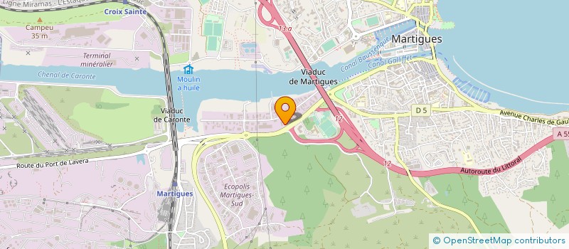 localisation de l'entreprise MARTIAL PETROCHIMIE MARTIGUES  MARTIGUES