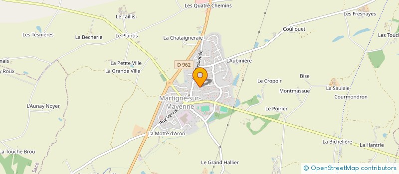 localisation de l'entreprise MARTIGNE BAD-CLUB LES FOUS DU VOLANT  MARTIGNE-SUR-MAYENNE