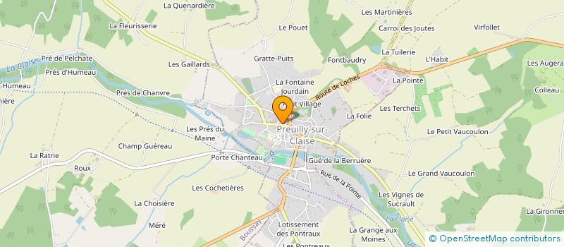 localisation de l'entreprise MARTIN CAILLET à PREUILLY-SUR-CLAISE