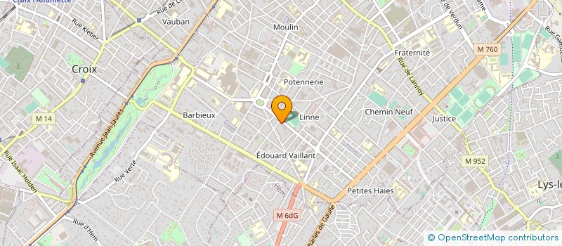 localisation de l'entreprise MARTIN CHOQUET à ROUBAIX