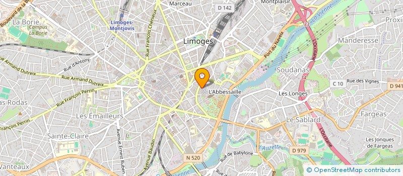 localisation de l'entreprise MARTIN ET CEDELLE à LIMOGES