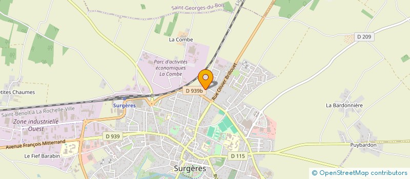 localisation de l'entreprise MARTIN.IMMO  SURGERES