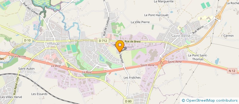 localisation de l'entreprise MARTIN INVESTISSEMENT  YFFINIAC