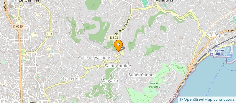 localisation de l'entreprise MARTIN JOSEPH à VALLAURIS