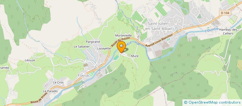 localisation de l'entreprise MARTIN LEON  FLAVIAC