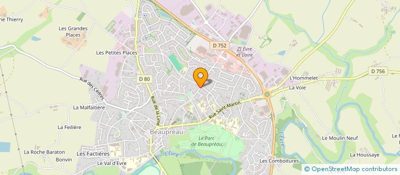 localisation de l'entreprise MARTIN-MARECHAL à BEAUPREAU-EN-MAUGES
