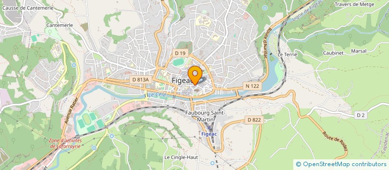 localisation de l'entreprise MARTIN - MOURAREAU  FIGEAC