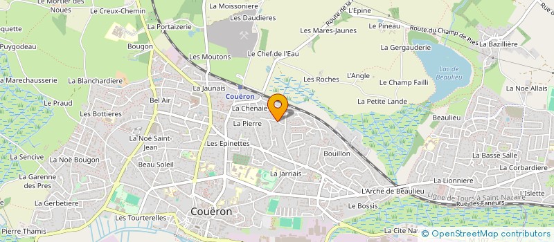 localisation de l'entreprise MARTIN PEINTURE à COUERON