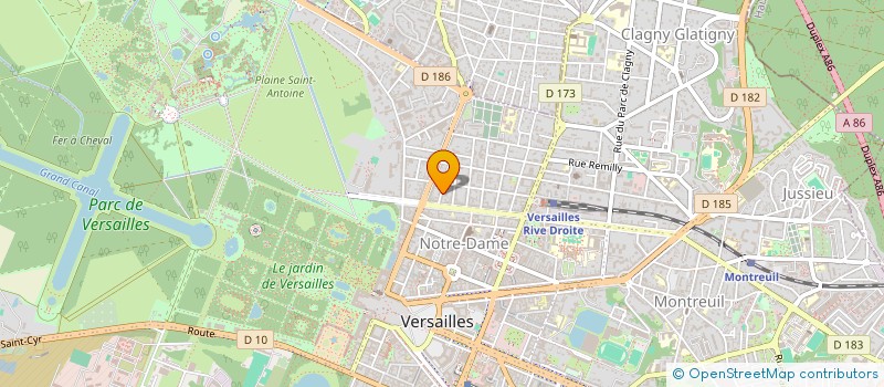 localisation de l'entreprise MARTIN PEULLIER CONSULTANT à VERSAILLES