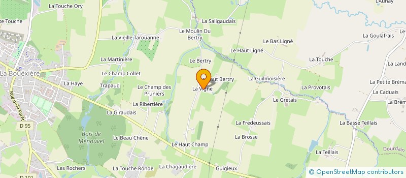 localisation de l'entreprise MARTIN TP PAYSAGE  LA BOUEXIERE