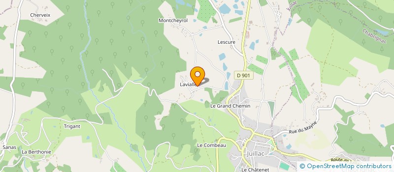 localisation de l'entreprise MARTIN VALETTE  JUILLAC