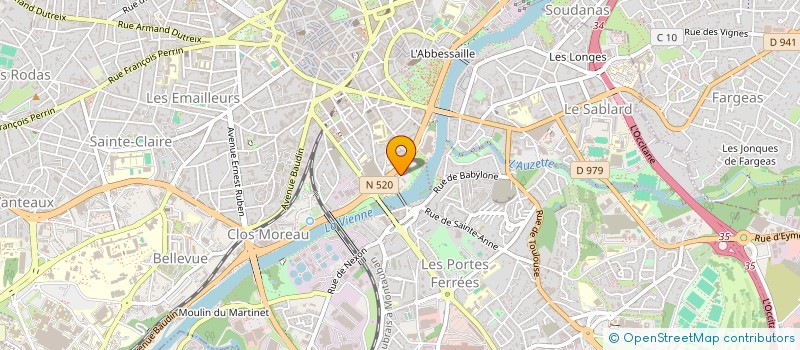 localisation de l'entreprise MARTINBEAULIEUX à LIMOGES