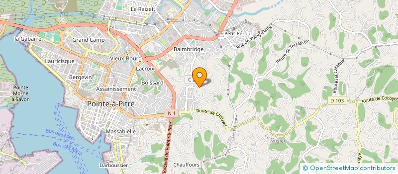 localisation de l'entreprise MARTINE DERAINE à LES ABYMES
