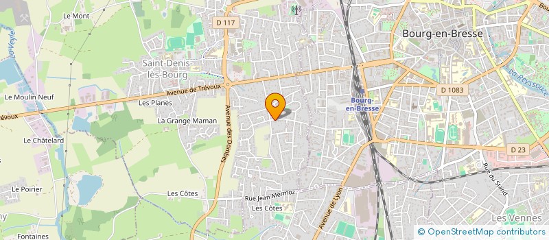 localisation de l'entreprise MARTINEAU CHAUFFAGE-RAMONAGE-MAINTENANCE à SAINT-DENIS-LES-BOURG