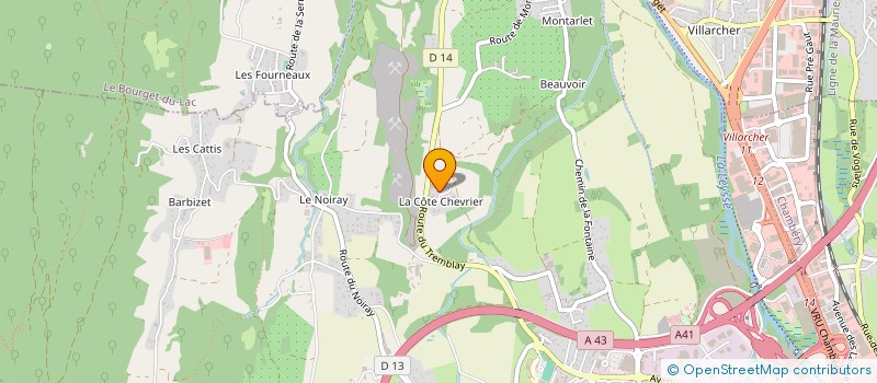 localisation de l'entreprise MARTINET à LA MOTTE-SERVOLEX