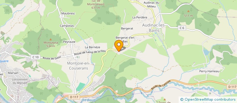 localisation de l'entreprise MARTINEZ-BARTET à MONTJOIE-EN-COUSERANS