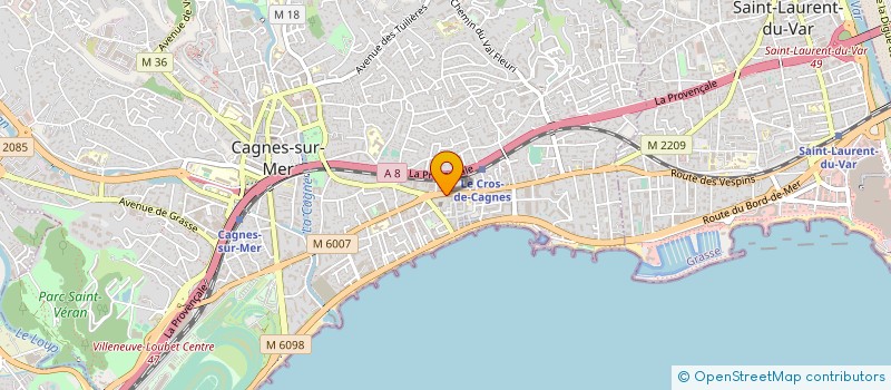 localisation de l'entreprise MARTINEZ IMMOBILIER à CAGNES-SUR-MER