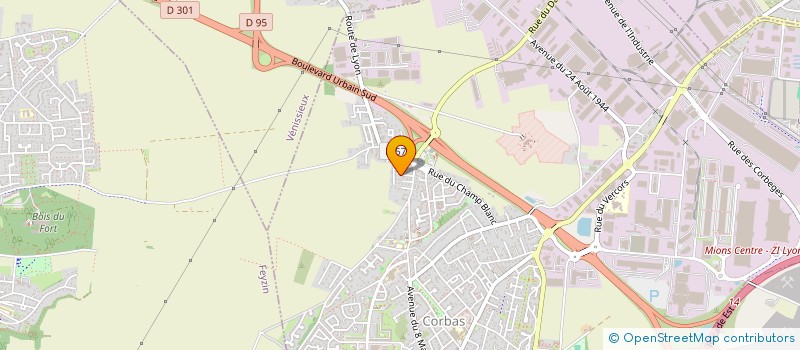 localisation de l'entreprise MARTINEZ L ET VASQUEZ à CORBAS