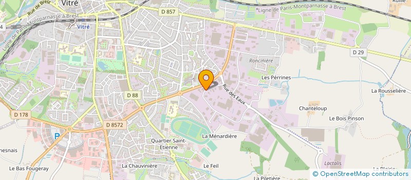 localisation de l'entreprise MARTINIAULT SIEGES PERES ET FILS  VITRE