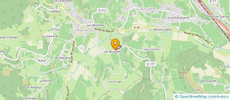 localisation de l'entreprise MARTINOTOITURE  PIERRECLOS