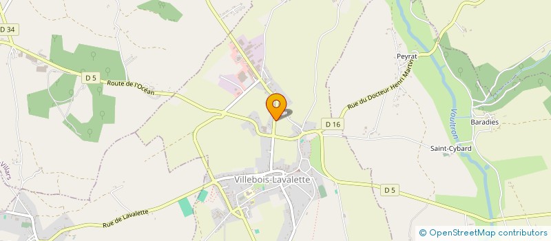 localisation de l'entreprise MARTRENCHARD BECQUET VETERINAIRES à VILLEBOIS-LAVALETTE