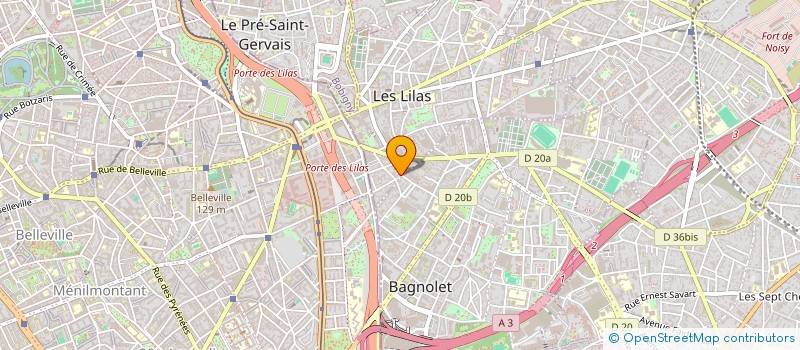 localisation de l'entreprise MARTY à LES LILAS