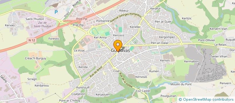 localisation de l'entreprise MARTY  GUIPAVAS