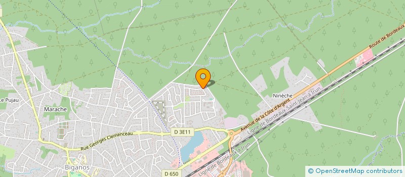 localisation de l'entreprise MARTY D'ATLANTIQUE  BIGANOS