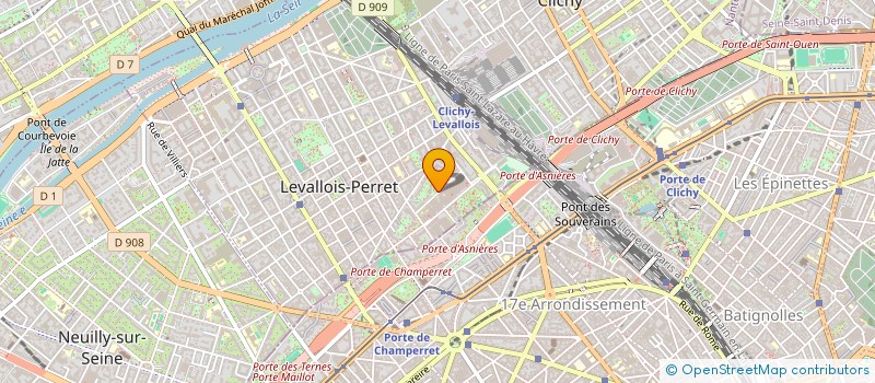 localisation de l'entreprise MARTY ET HOUDARD à LEVALLOIS-PERRET