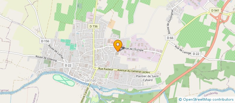 localisation de l'entreprise MARTY QUENOTTE à JARNAC