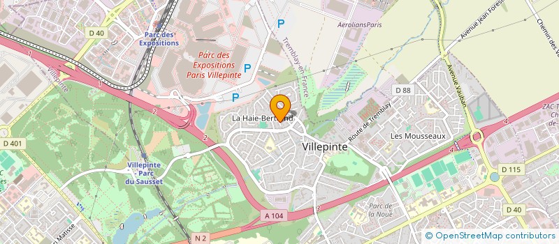 localisation de l'entreprise MARTYRES CHELLES à VILLEPINTE