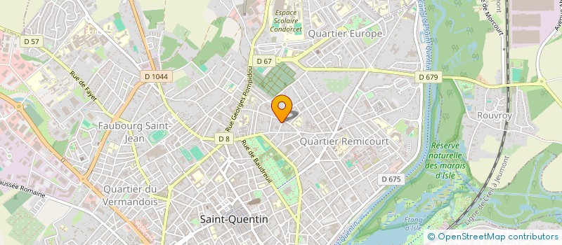 localisation de l'entreprise MARVYN GODET CHAUFFAGE à SAINT-QUENTIN