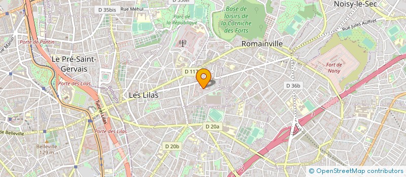 localisation de l'entreprise MARWA à ROMAINVILLE
