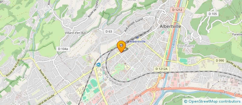 localisation de l'entreprise MARY COIFFURE à ALBERTVILLE