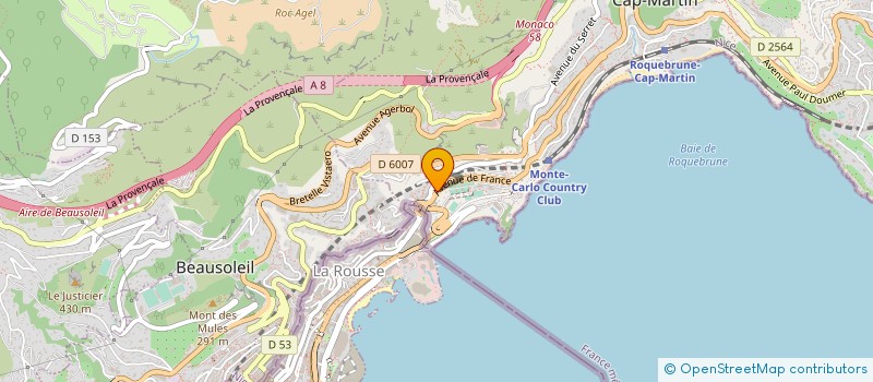 localisation de l'entreprise MARY JEANS à ROQUEBRUNE-CAP-MARTIN