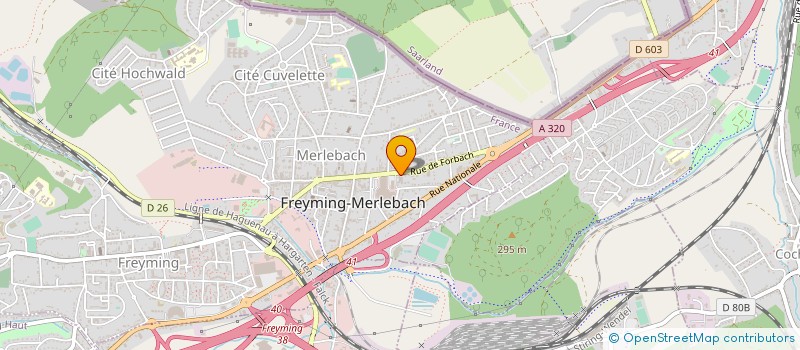 localisation de l'entreprise MARYLINE DIFFUSION  FREYMING-MERLEBACH