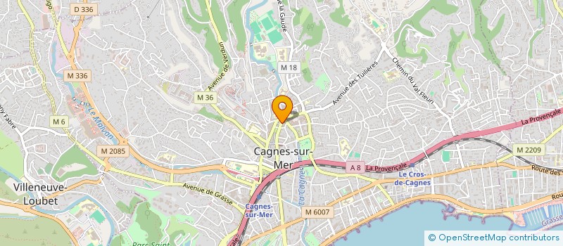 localisation de l'entreprise MARYNE COIFFURE à CAGNES-SUR-MER