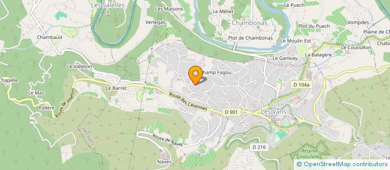 localisation de l'entreprise MARYVONNE  LES VANS