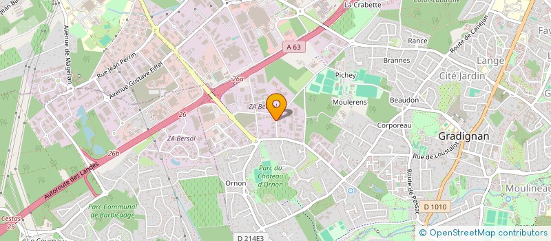 localisation de l'entreprise MAS  GRADIGNAN