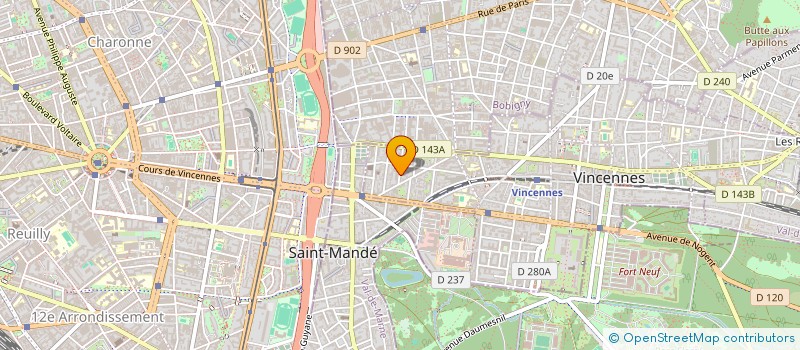 localisation de l'entreprise MAS à VINCENNES